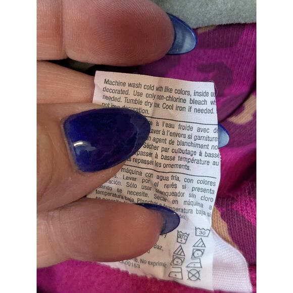 Champion Reverse Weave Cheetah Print Hoodie Magenta Women's Size Medium - Picture 6 of 8